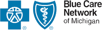 Logo Recognizing Freeland Foot & Ankle Clinic's affiliation with Blue Care MI